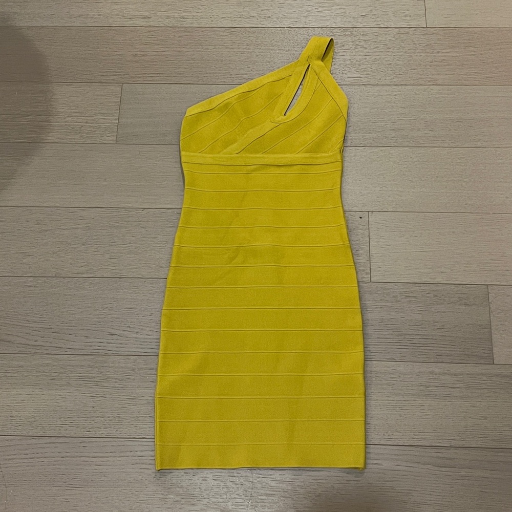 Guess One-Shoulder Bandage Bodycon Dress
